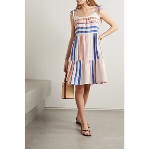 Lemlem Striped Mini Dress - Blue and Pink